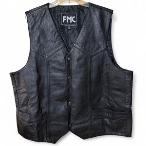 Vintage Men’s Motorcycle Snap Vest